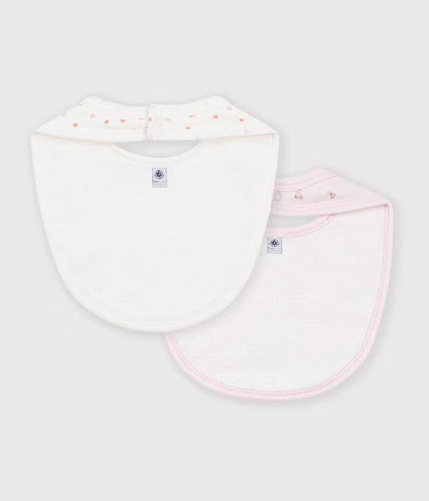 Petit Bateau - Pack of floral print cotton baby bibs