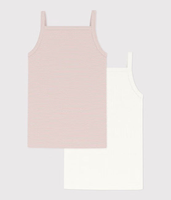 Petit Bateau - Lot de 2 Camisoles à bretelles