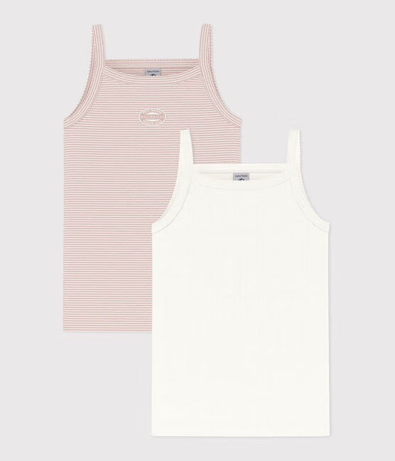 Petit Bateau - Lot de 2 Camisoles à bretelles