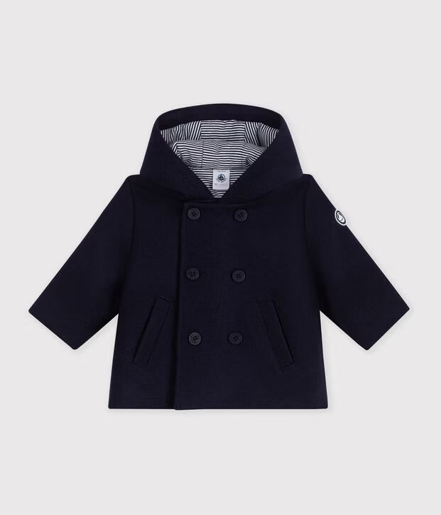 Petit Bateau - Baby's plain wool pea coat