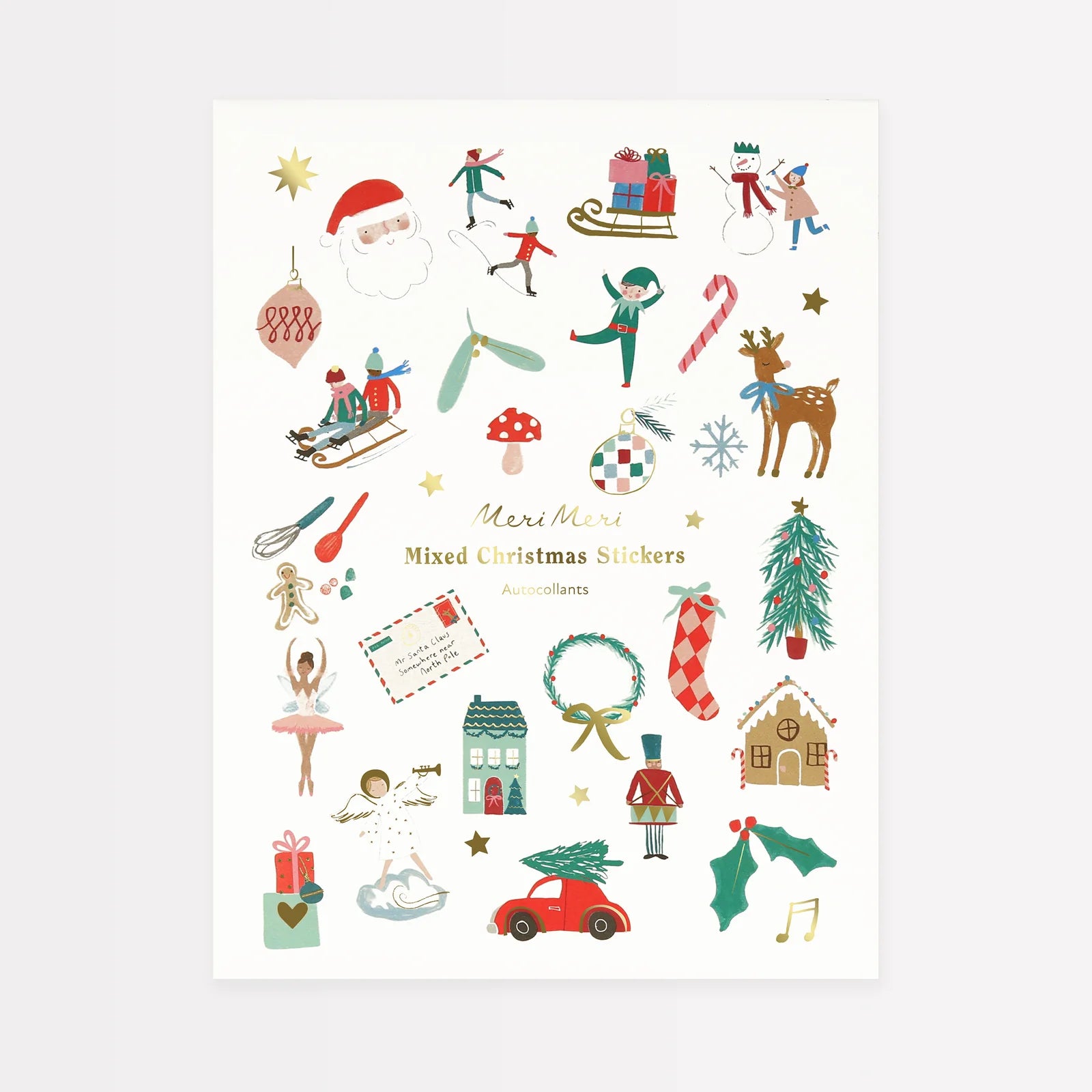 Meri Meri - Christmas stickers with mixed icons