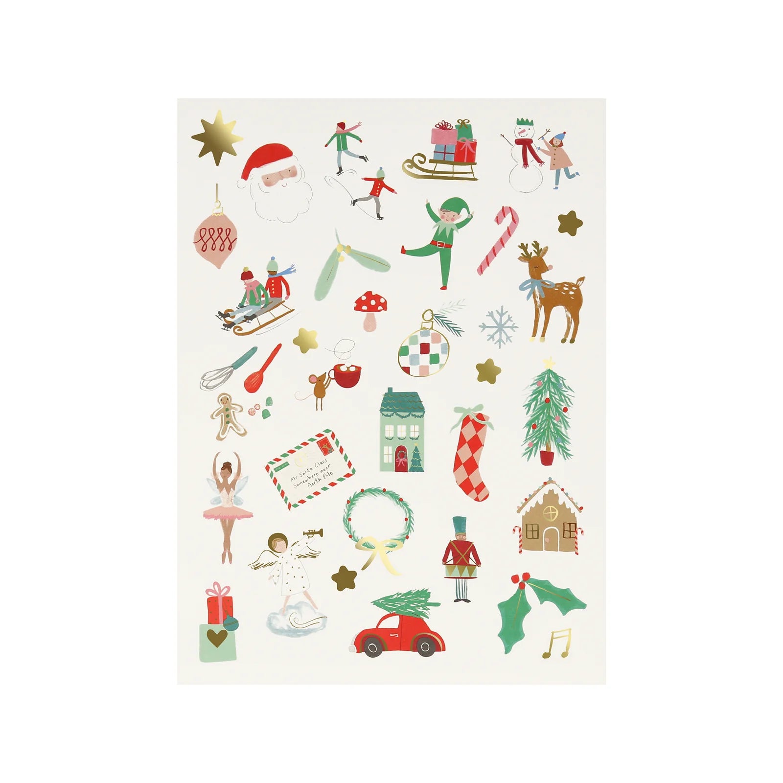 Meri Meri - Christmas stickers with mixed icons