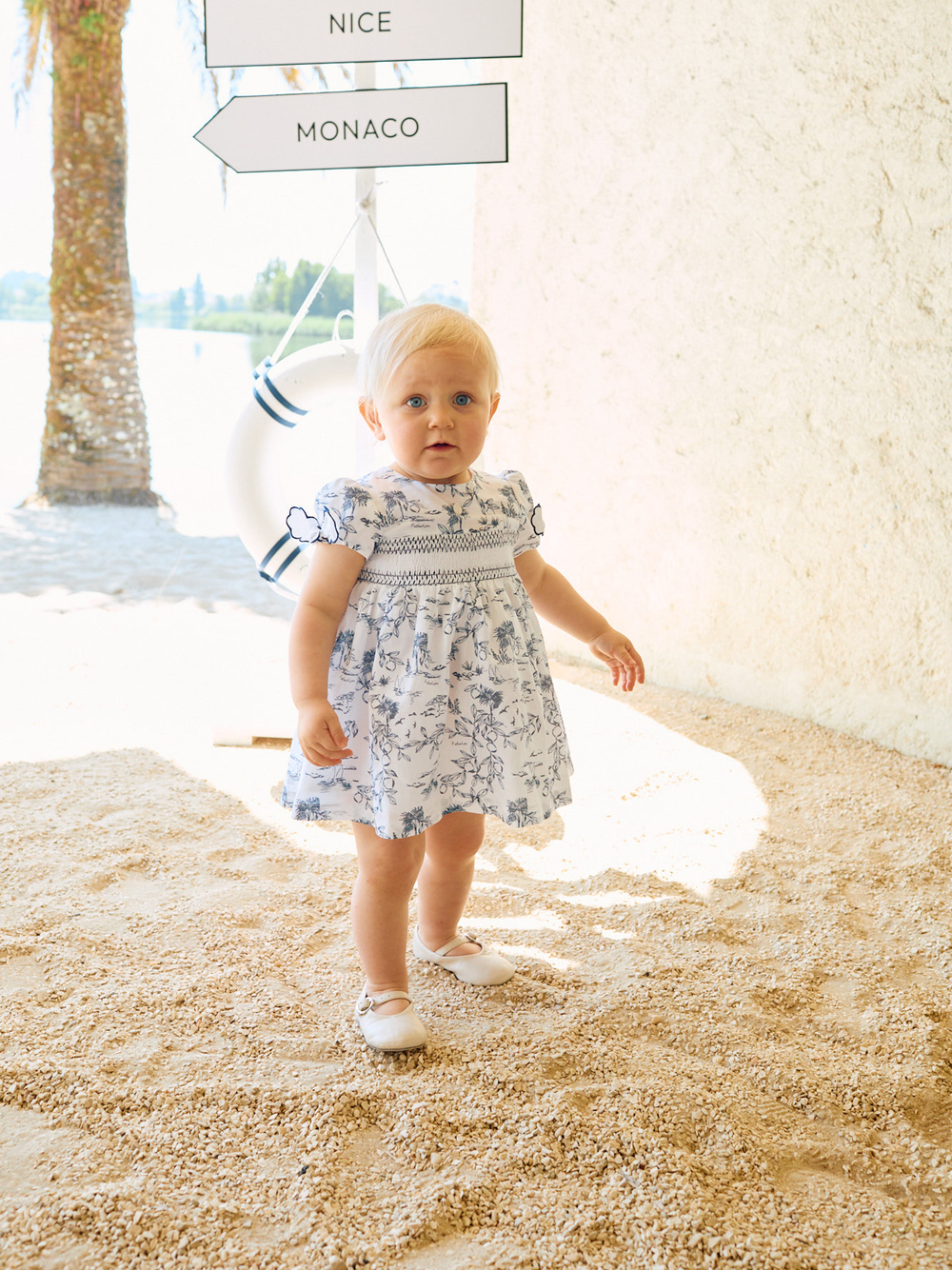 Patachou - Robe en popeline bleu marine