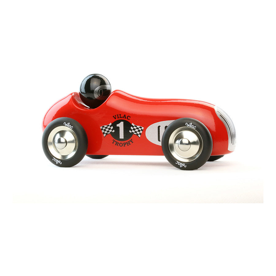 Vilac - Voiture de course vintage rouge