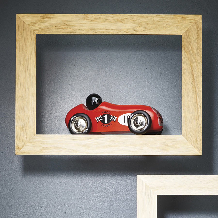 Vilac - Voiture de course vintage rouge