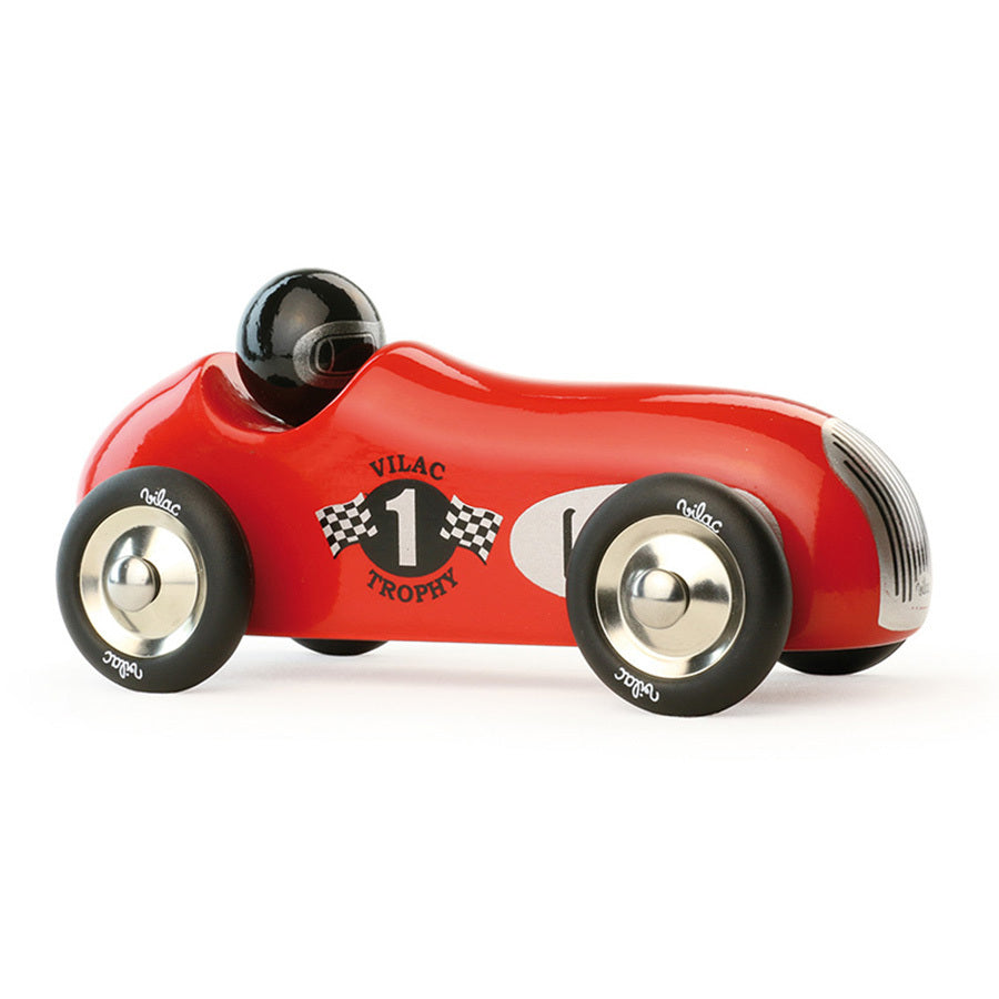 Vilac - Voiture de course vintage rouge