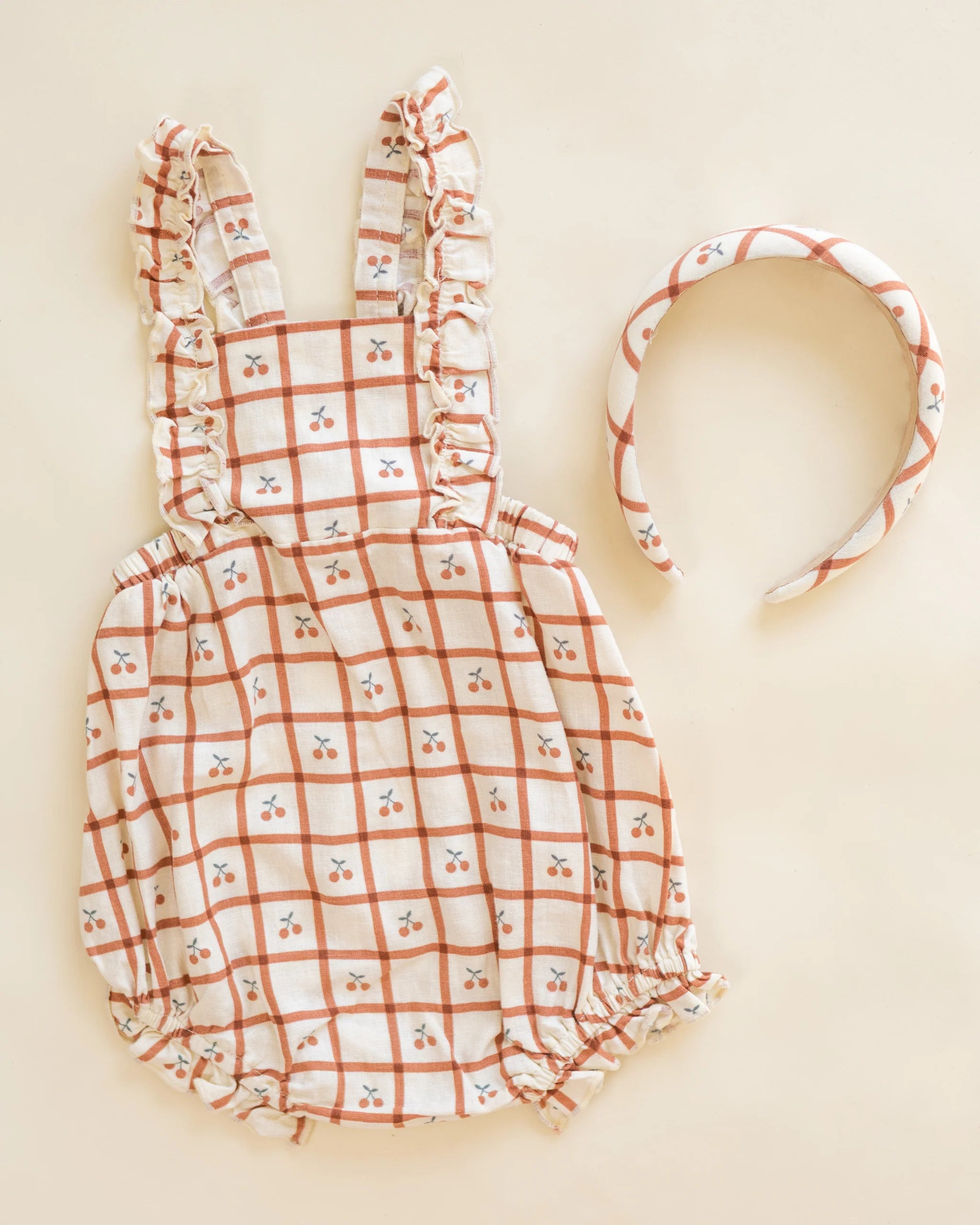 Rylee + Cru - Padded Headband Cherry Check