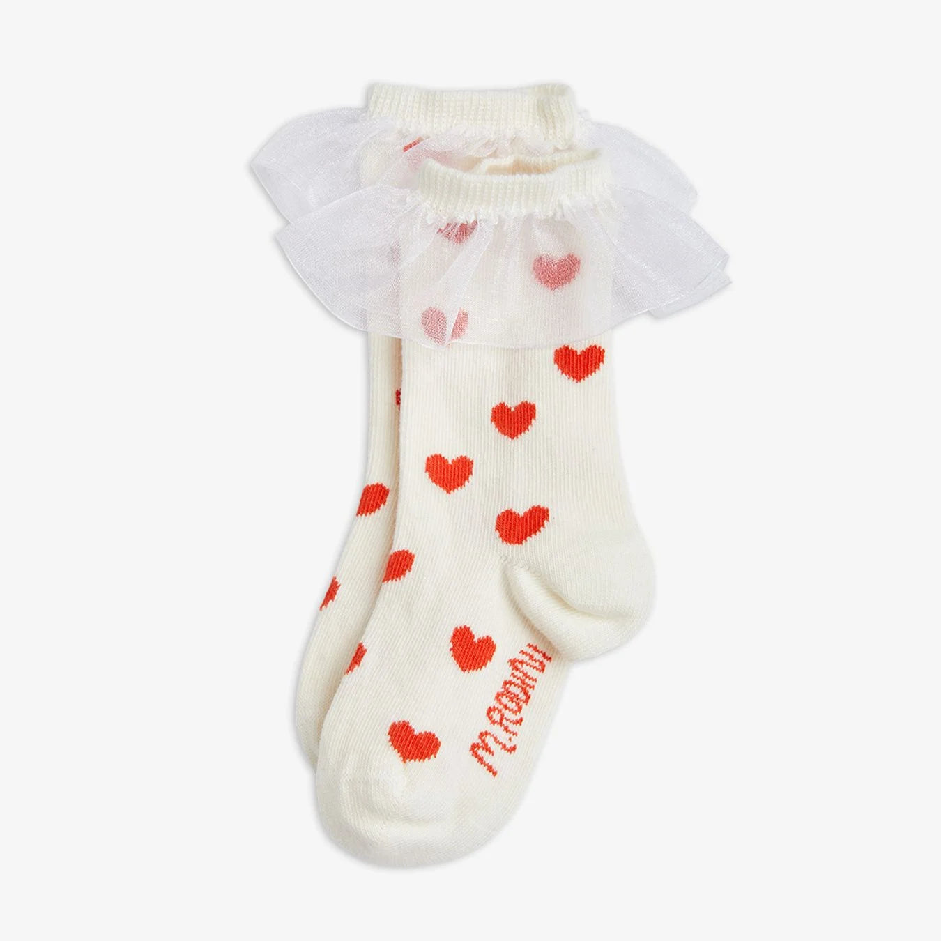 Mini Rodini - Pair of Frilly Hearts Socks