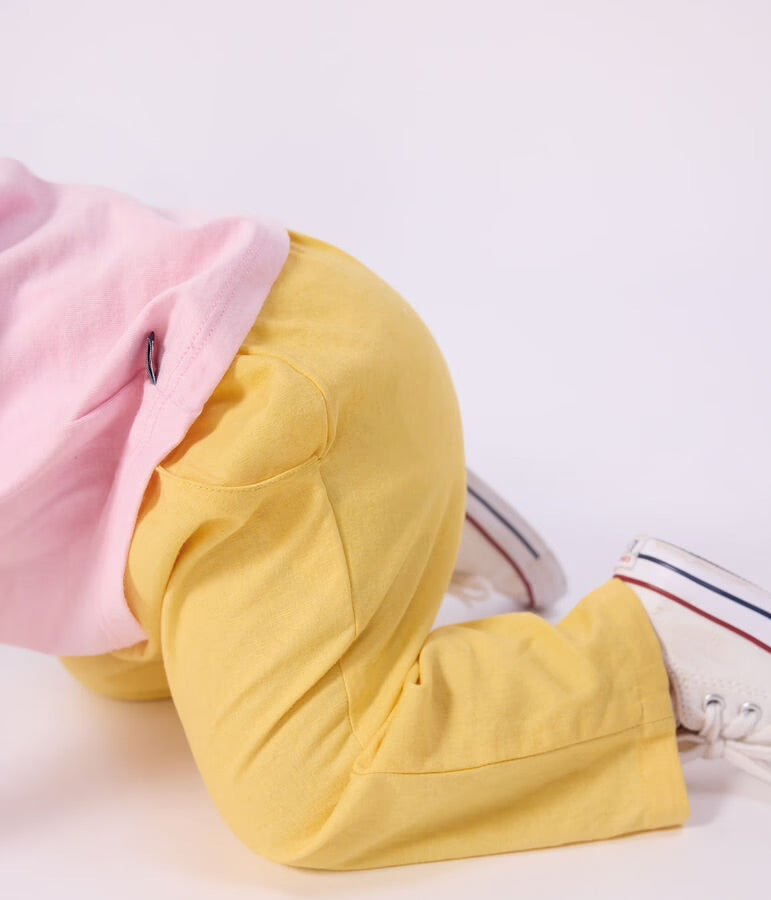 Petit Bateau - Pantalon bébé en coton/lin