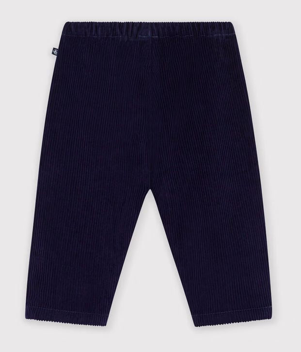 Petit Bateau - Pantalon bébé en velours uni