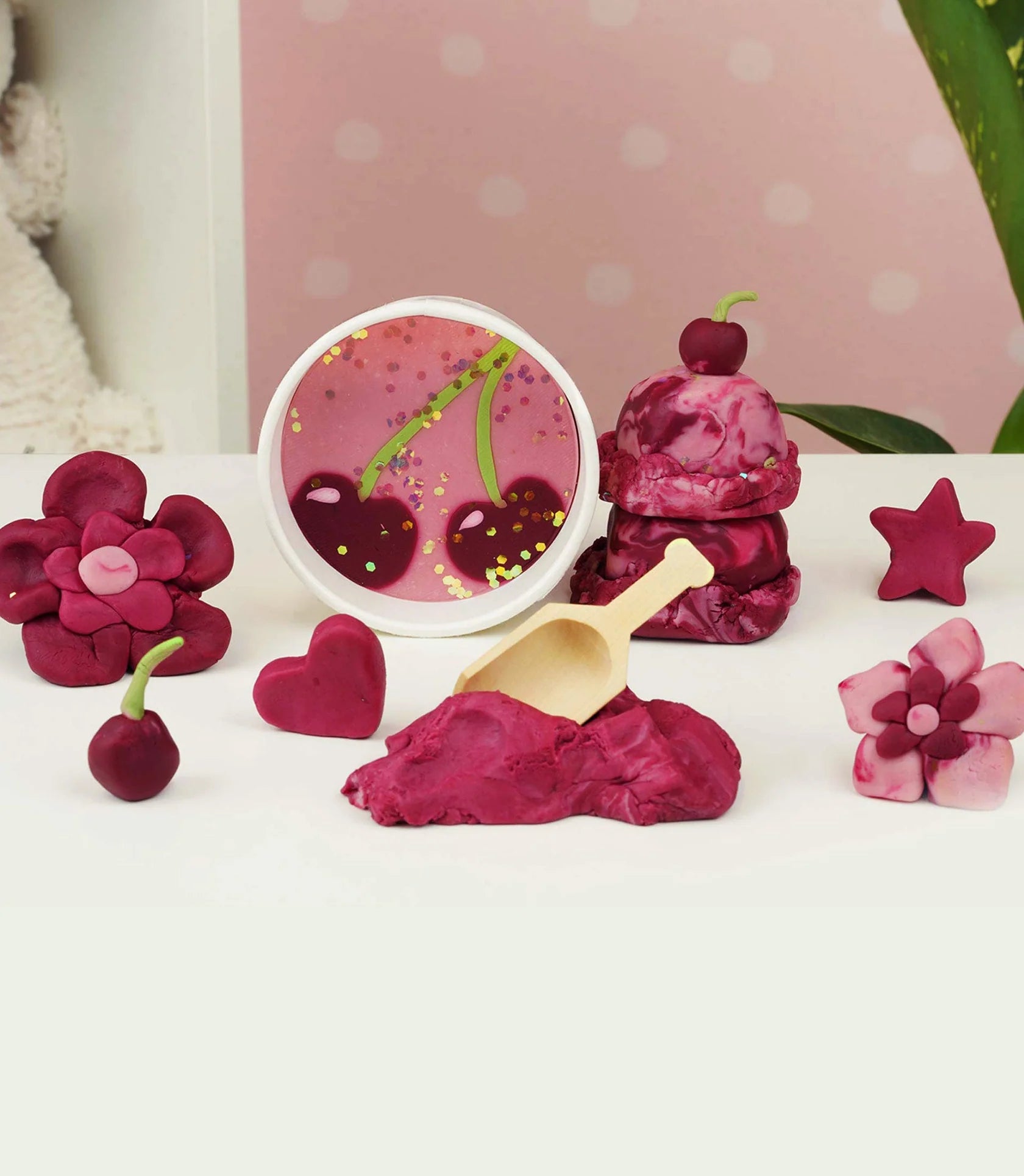 Land of Dough - Cerise sur le dessus Modelling clay