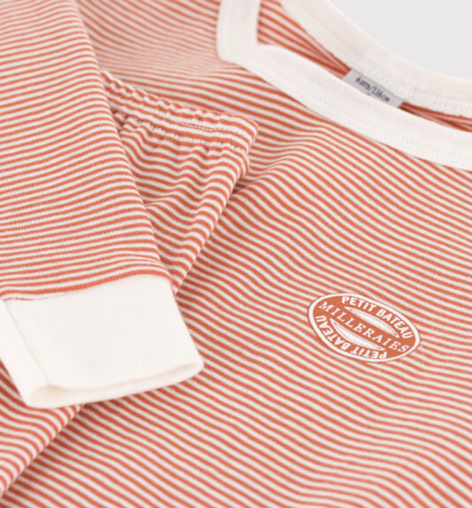 Petit Bateau - Striped Pyjamas Brandy