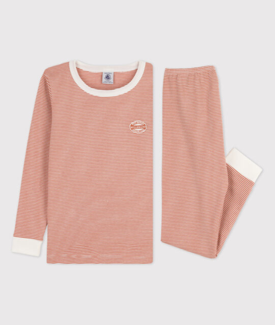 Petit Bateau - Striped Pyjamas Brandy