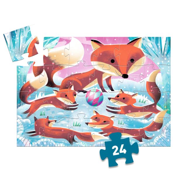 Djeco - Puzzle silhouette : Ginger le petit renard (24 pcs)