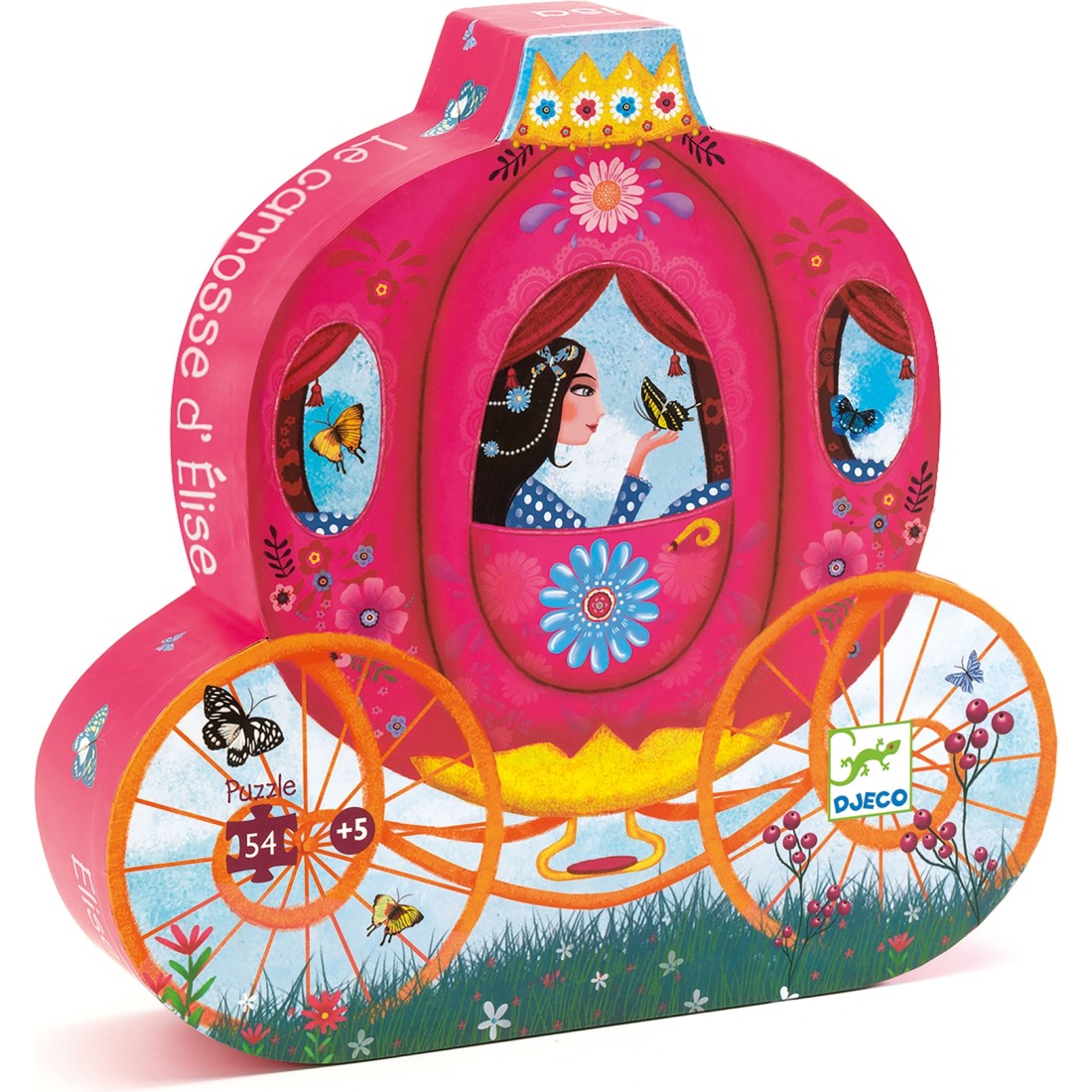 Djeco - Puzzle Silhouette : Carosse d'Elise (54 pcs)