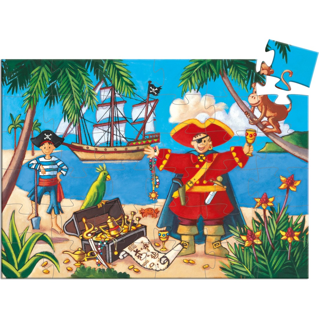 Djeco - Silouhette Puzzle: Pirate (36 pcs)