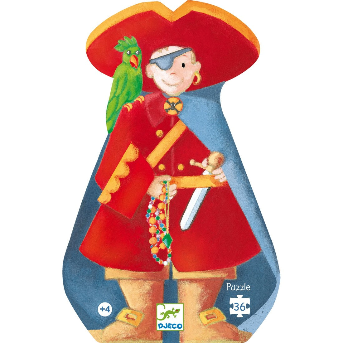 Djeco - Silhouette Puzzle: Pirate (36 pcs)