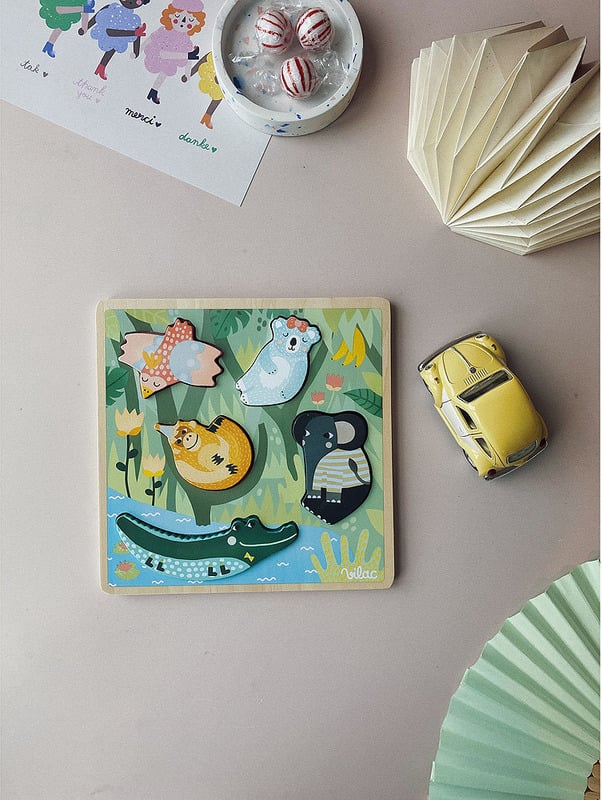 Vilac - Sensory Puzzle Jungle