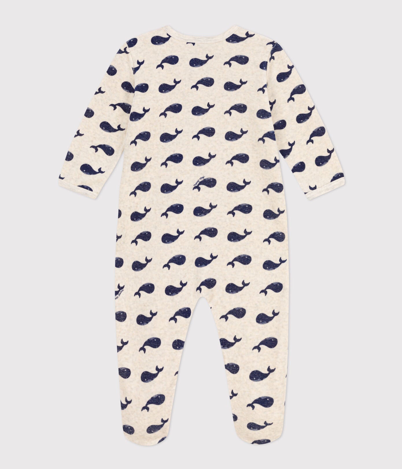Petit Bateau - Pyjama Dors Bien Baleines en Velours