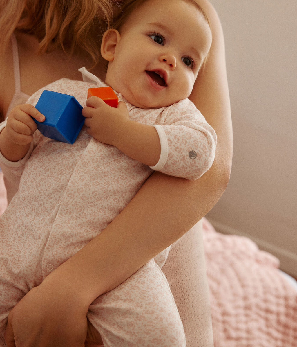 Pyjama Fille Petit Bateau En Bouclette Coton/Modal - Imprimé Cœurs, Doux Et Chaud