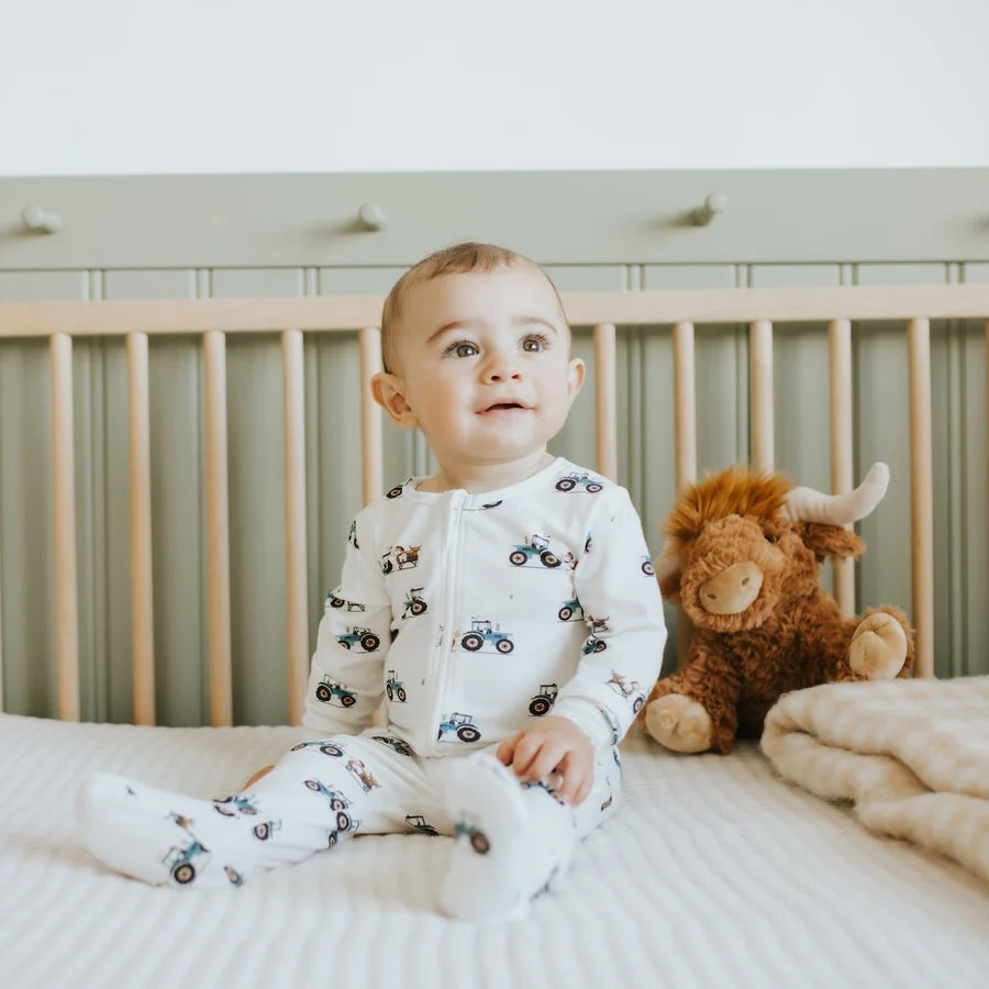 Petit Lem - Pyjama à pieds Tracteurs
