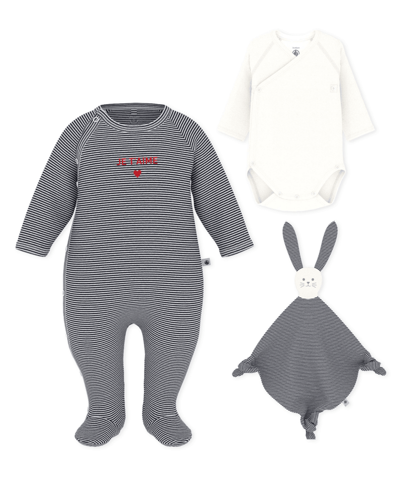 Petit Bateau - Baby Gift Set : Pajamas, Bodysuit & Comforter