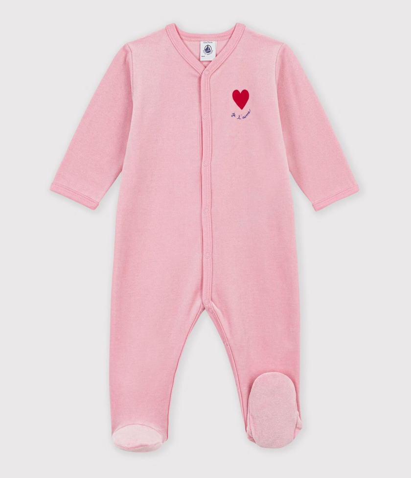 Petit Bateau - Pyjama Dors Bien en velours uni