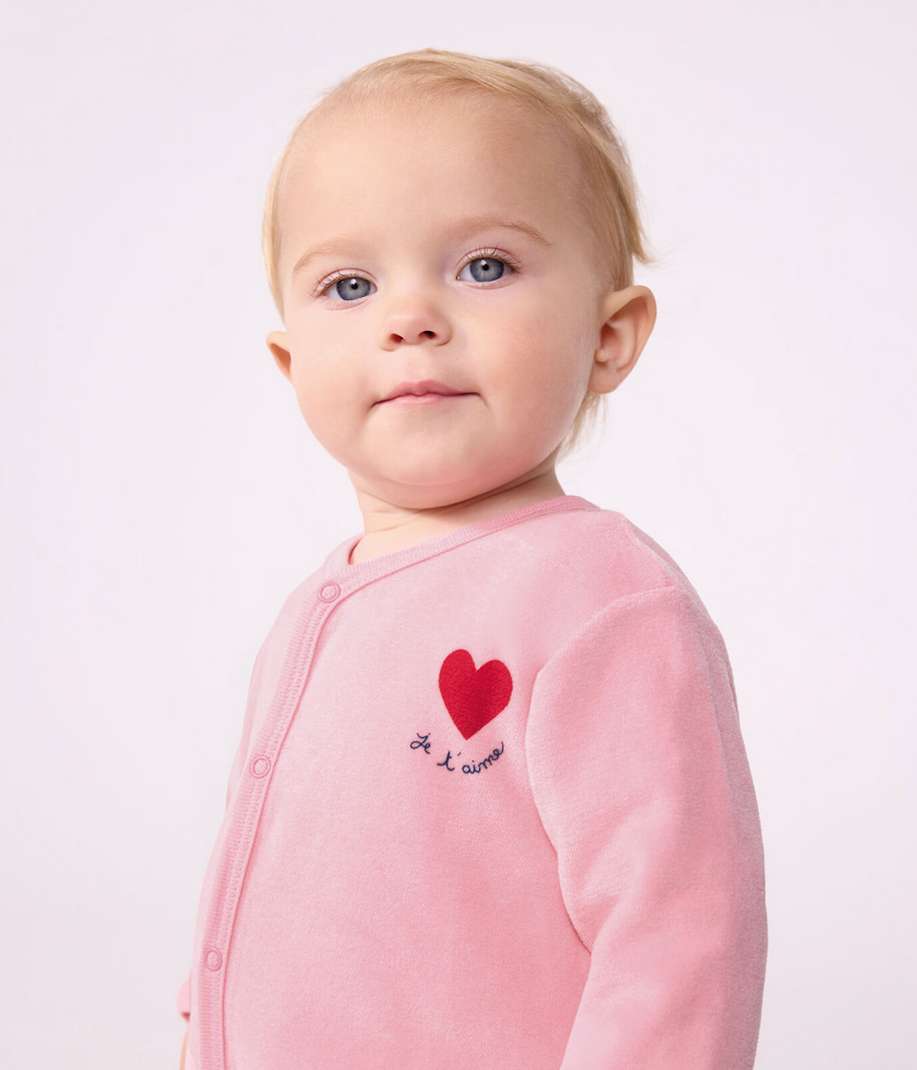 Petit Bateau - Pyjama Dors Bien en velours uni