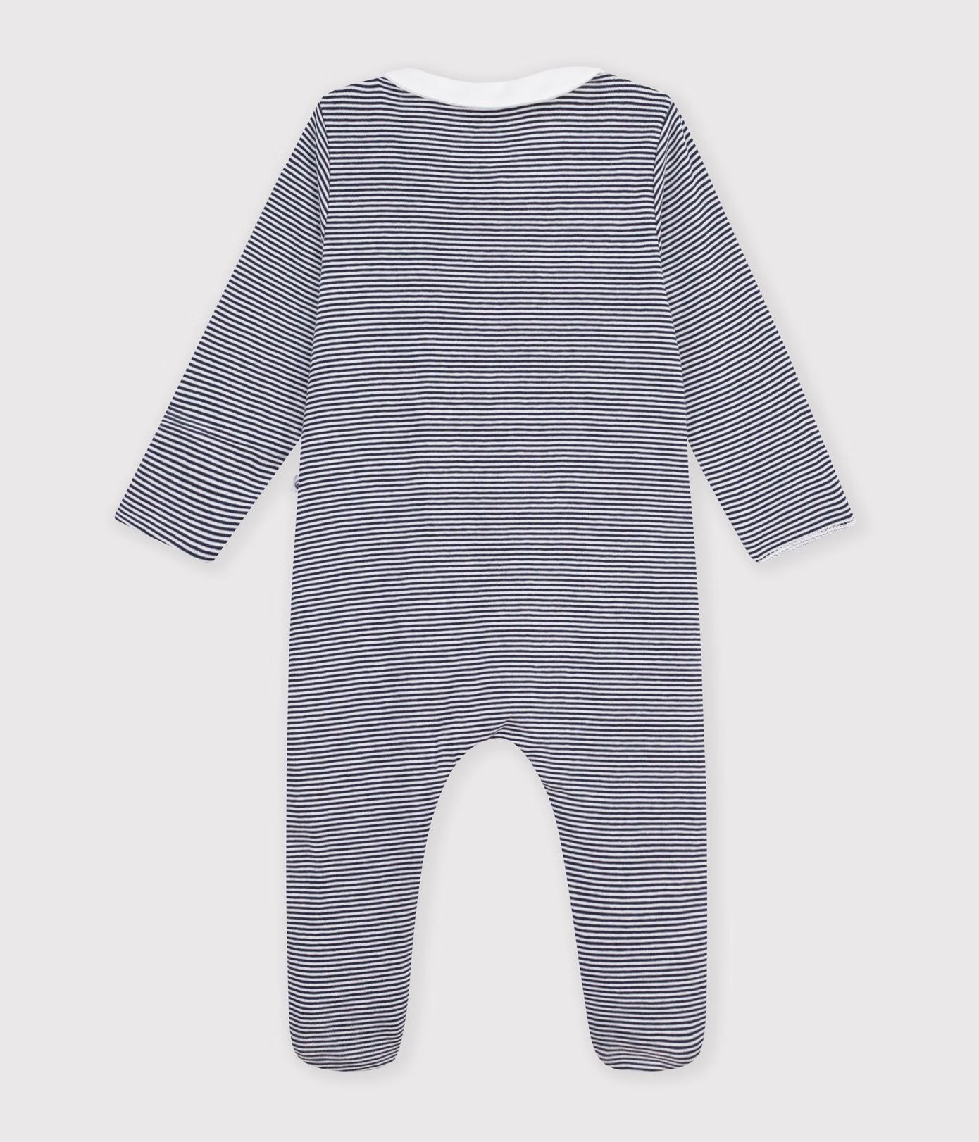 Petit Bateau - Baby pajama with printed collar