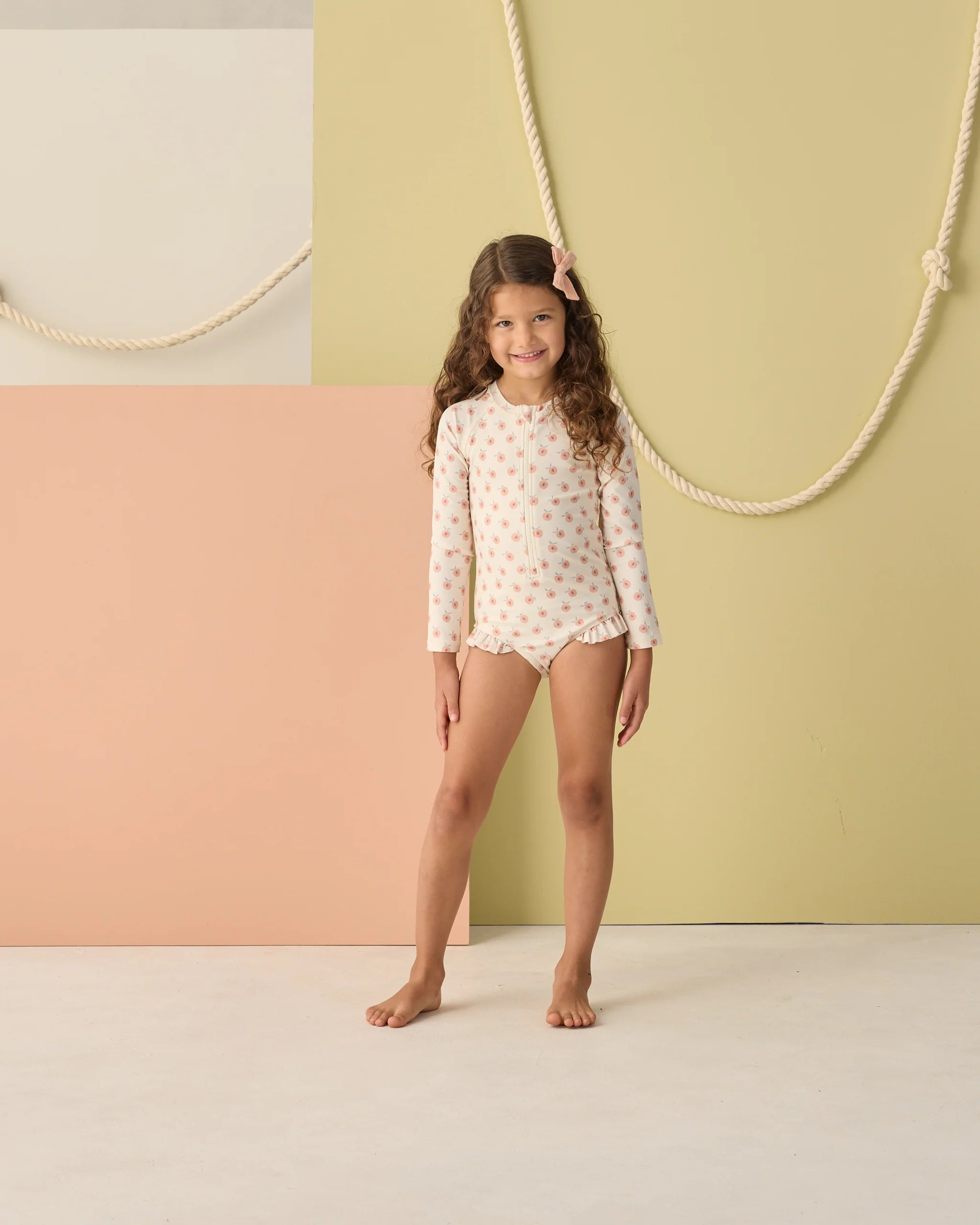 Rylee + Cru - Rashguard One-Piece Peaches