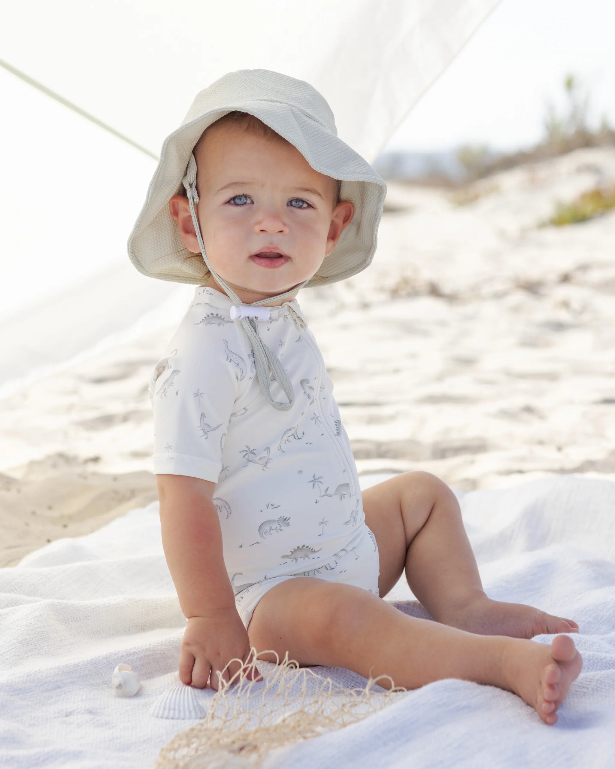 Quincy Mae - Rashguard zippé une pièce dinosaure