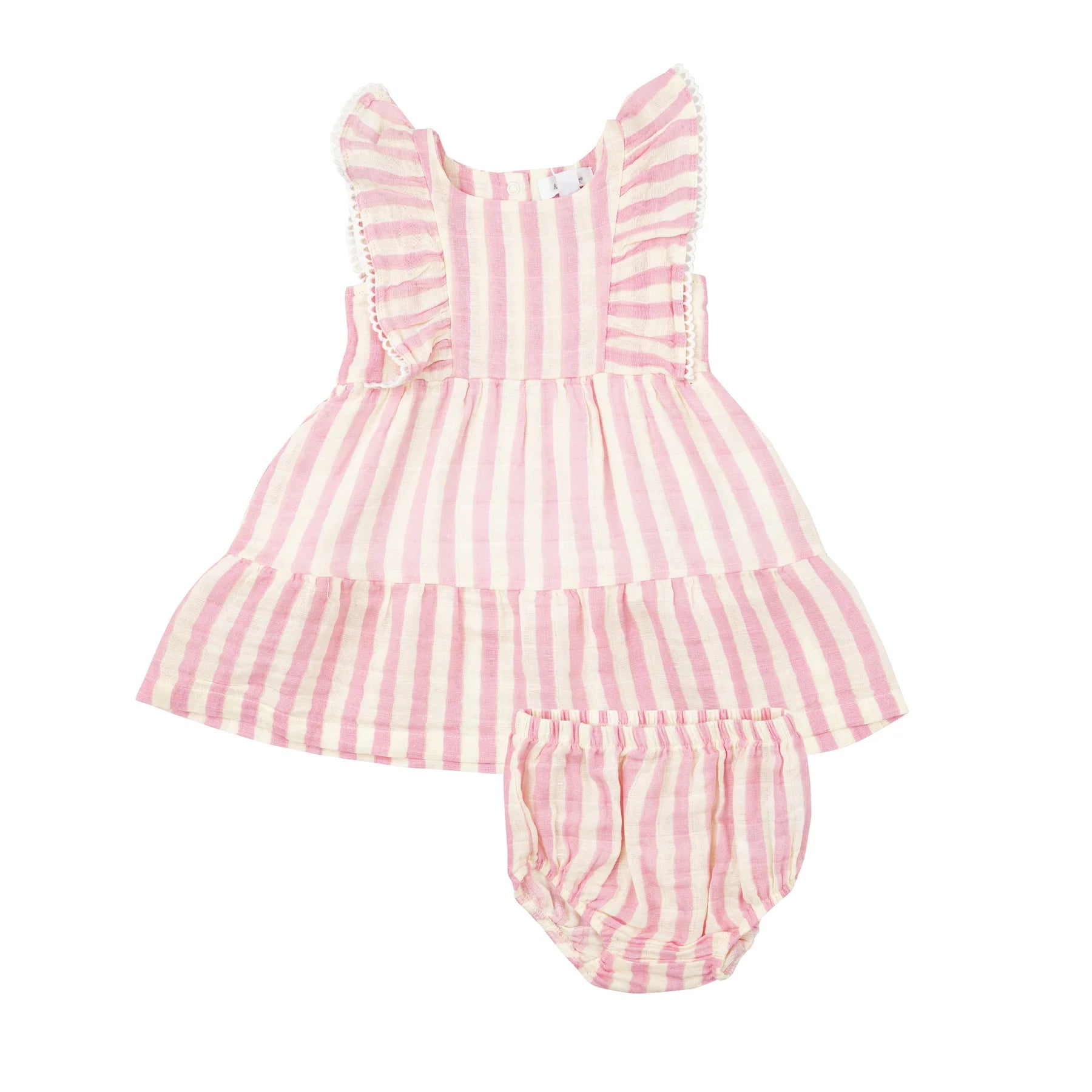 Angel Dear - Robe à bordures Picot et Cache-couche