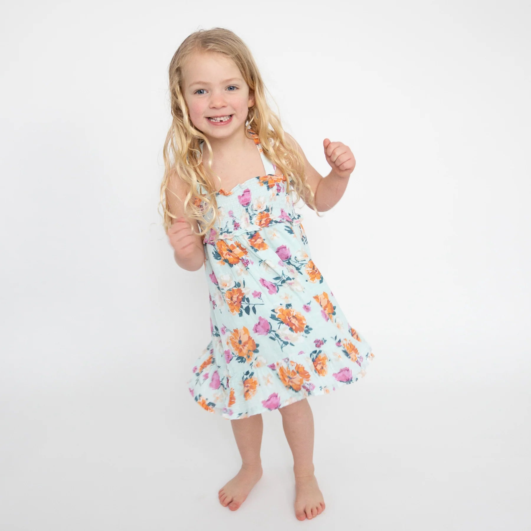 Angel Dear Smocked Ruffle Dress