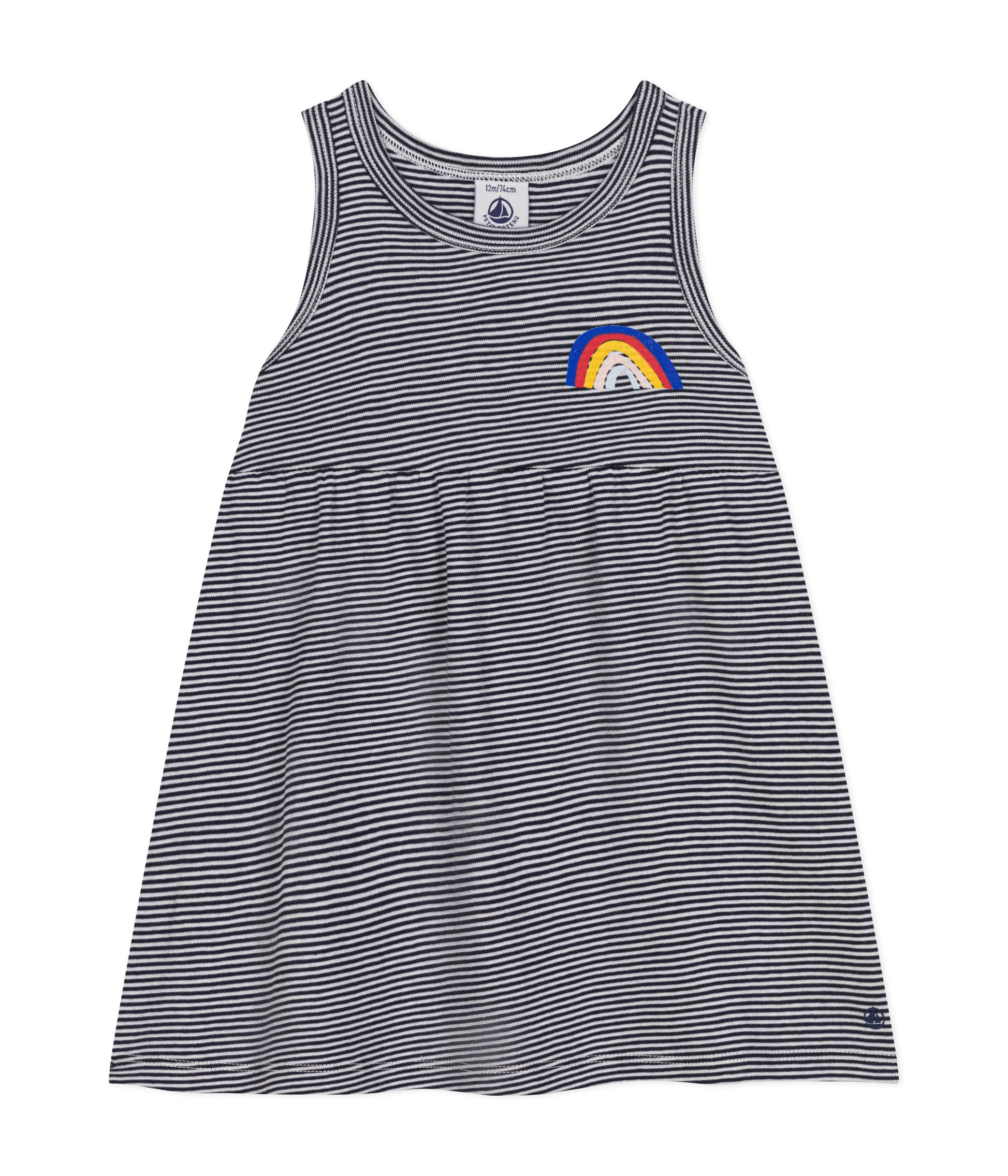 Petit Bateau - Rainbow Dress with Stripes