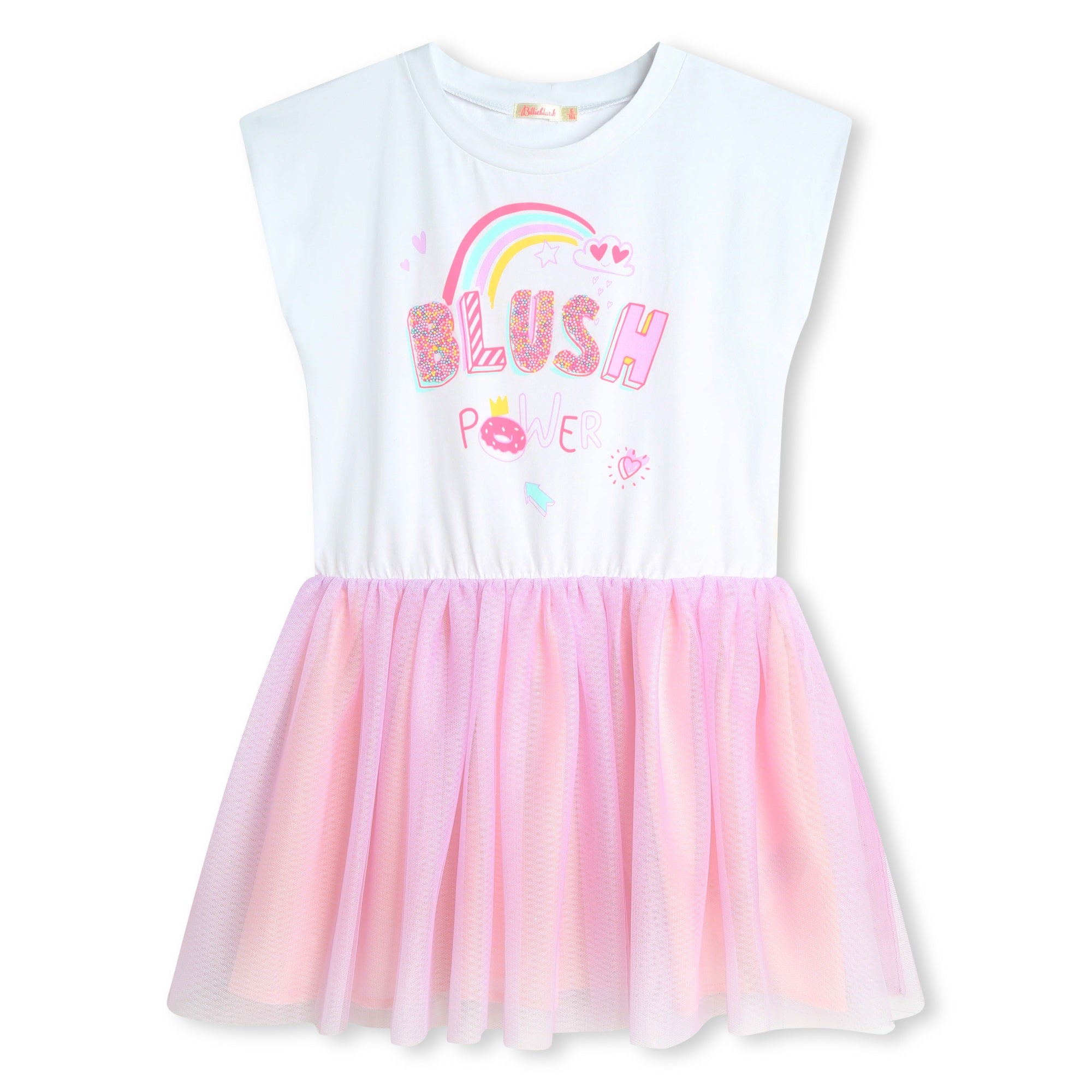 Billieblush Bi-Material "Blush Power" Sleeveless Dress