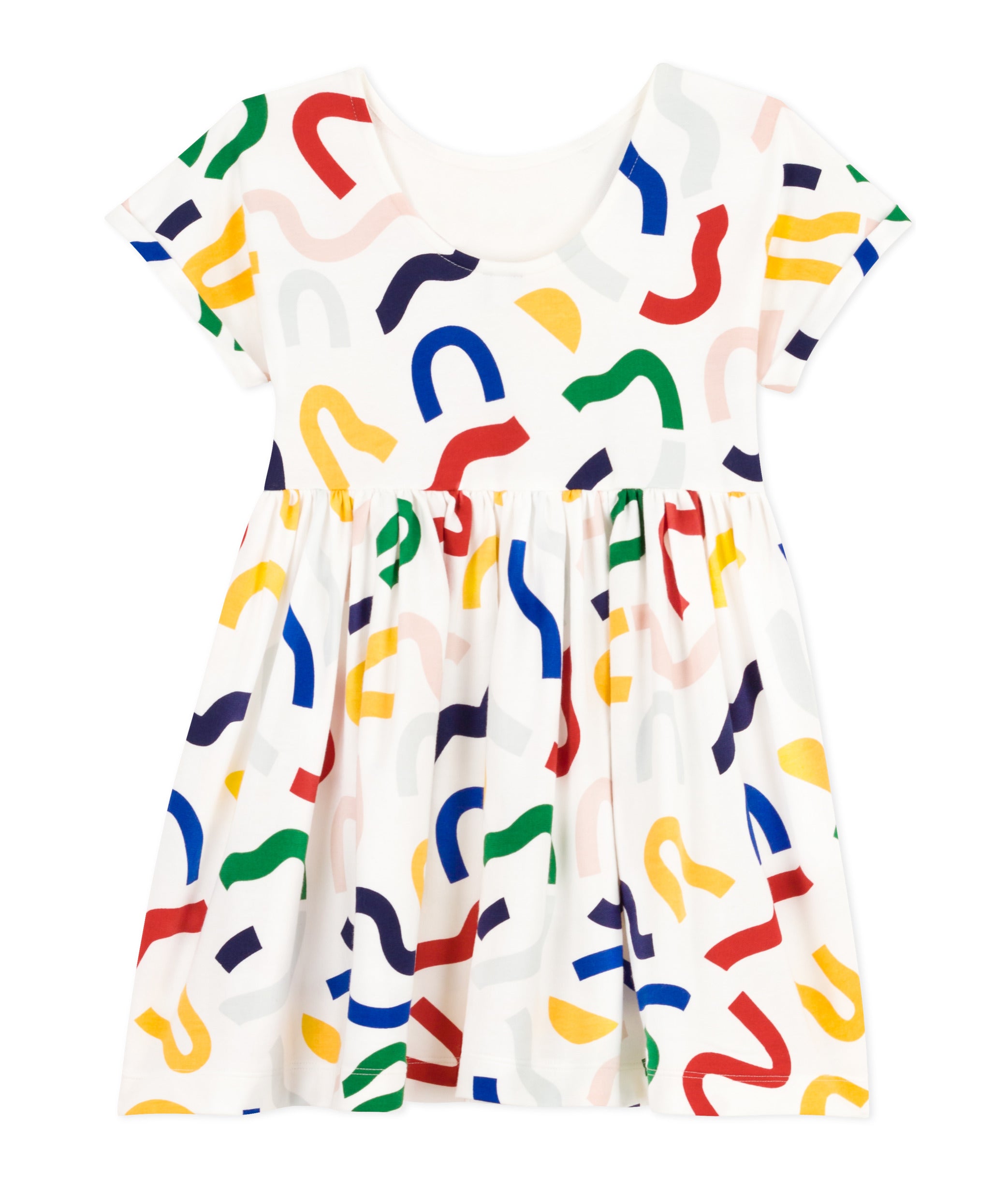 Petit Bateau - Robe à Manches Courtes