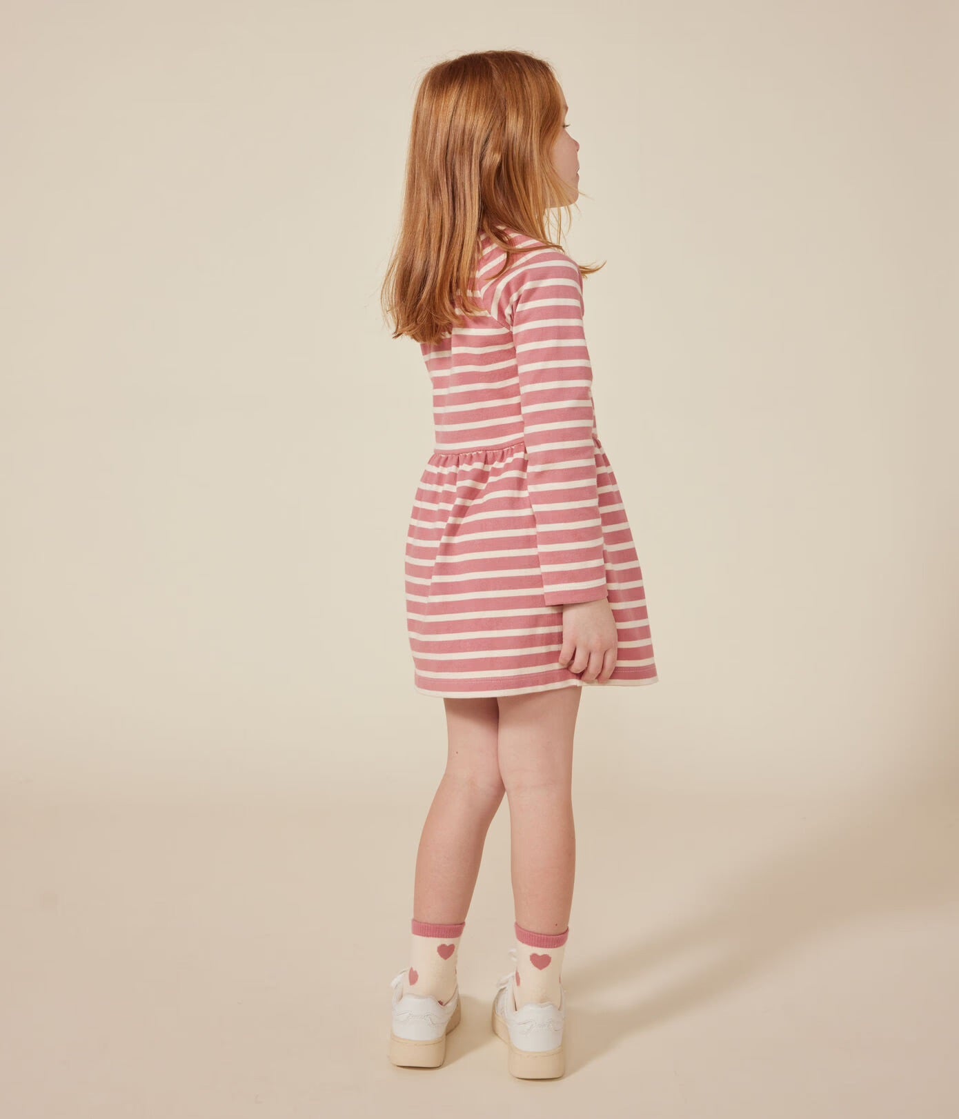 Petit Bateau - Robe à Manches Longues Rayée