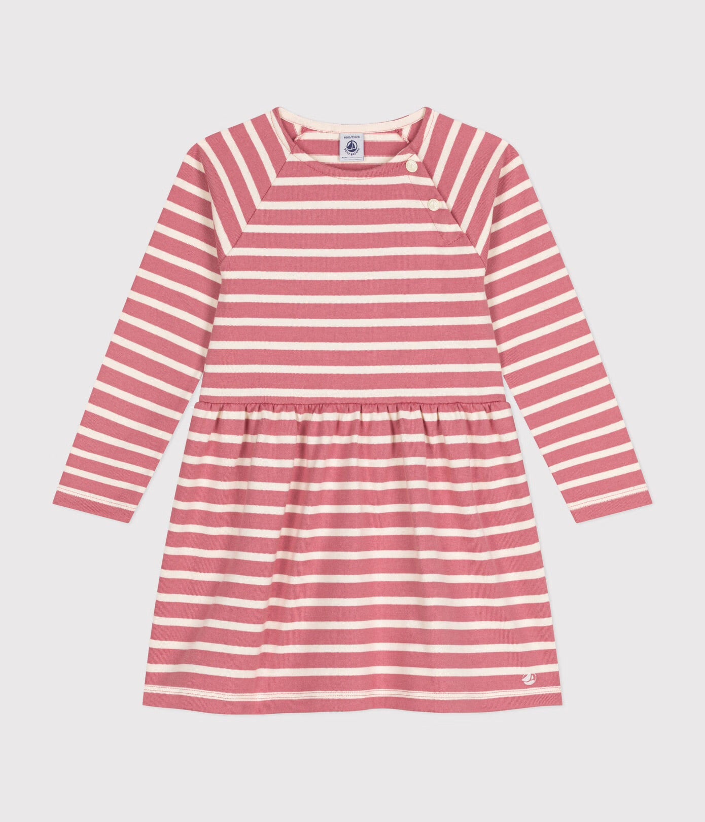 Petit Bateau - Robe à Manches Longues Rayée