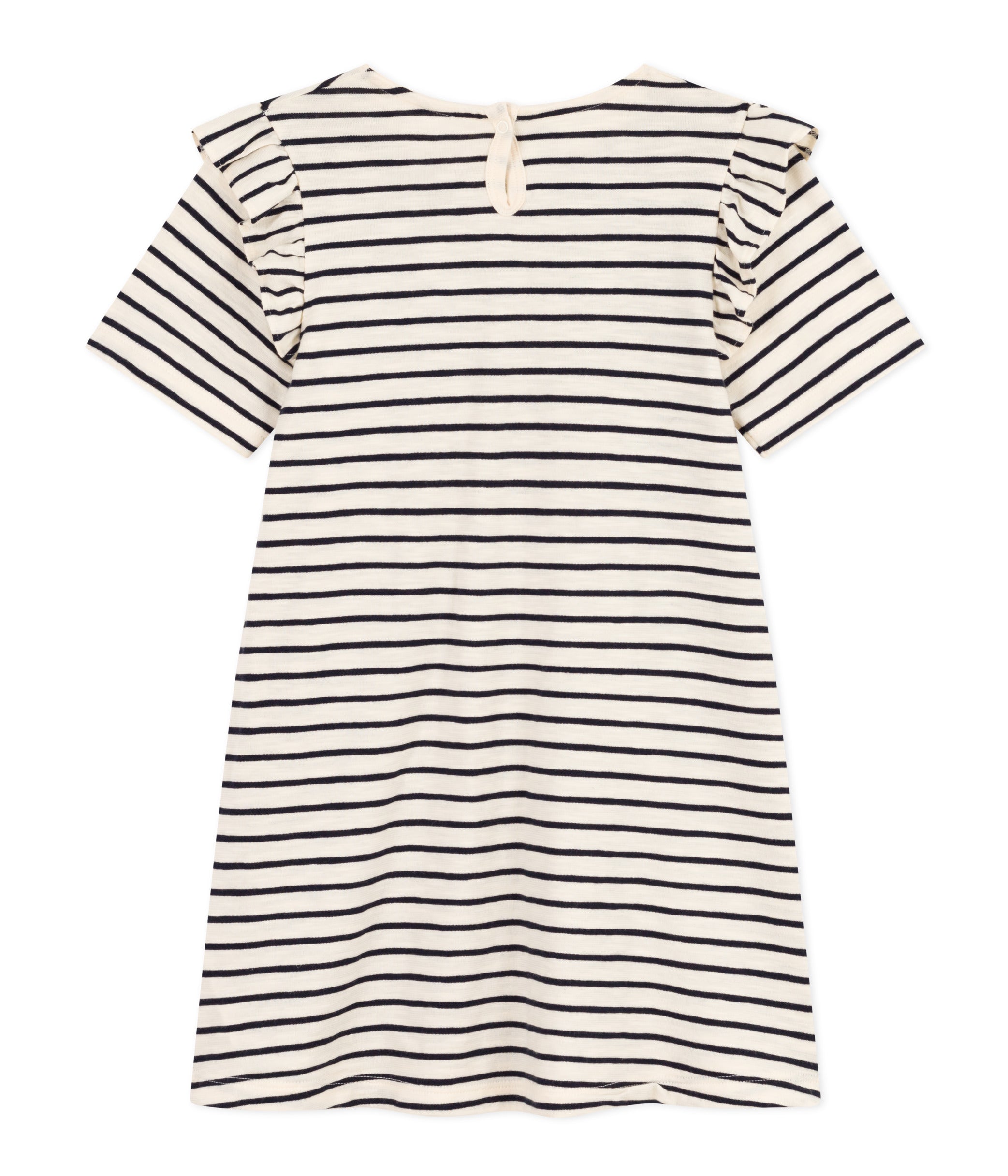 Petit Bateau - Robe Rayée Manches Courtes