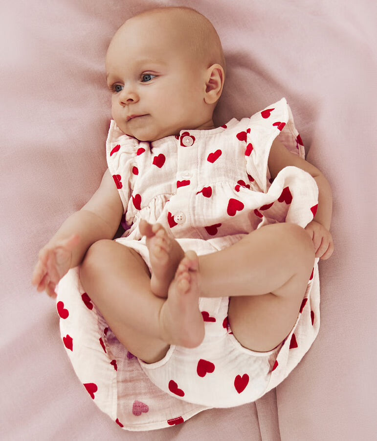 Petit Bateau - Robe + Bloomer Coeurs (Bébé)