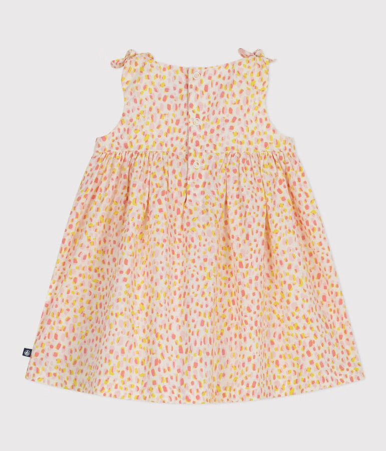 Petit Bateau - Robe bébé en coton sans manches imprimée