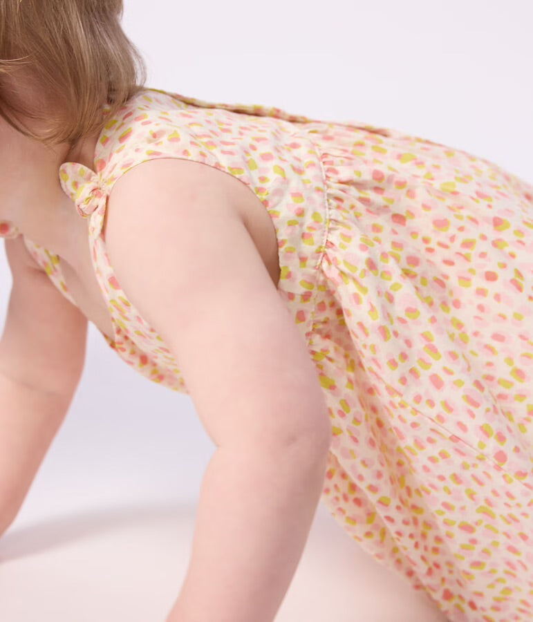 Petit Bateau - Robe bébé en coton sans manches imprimée