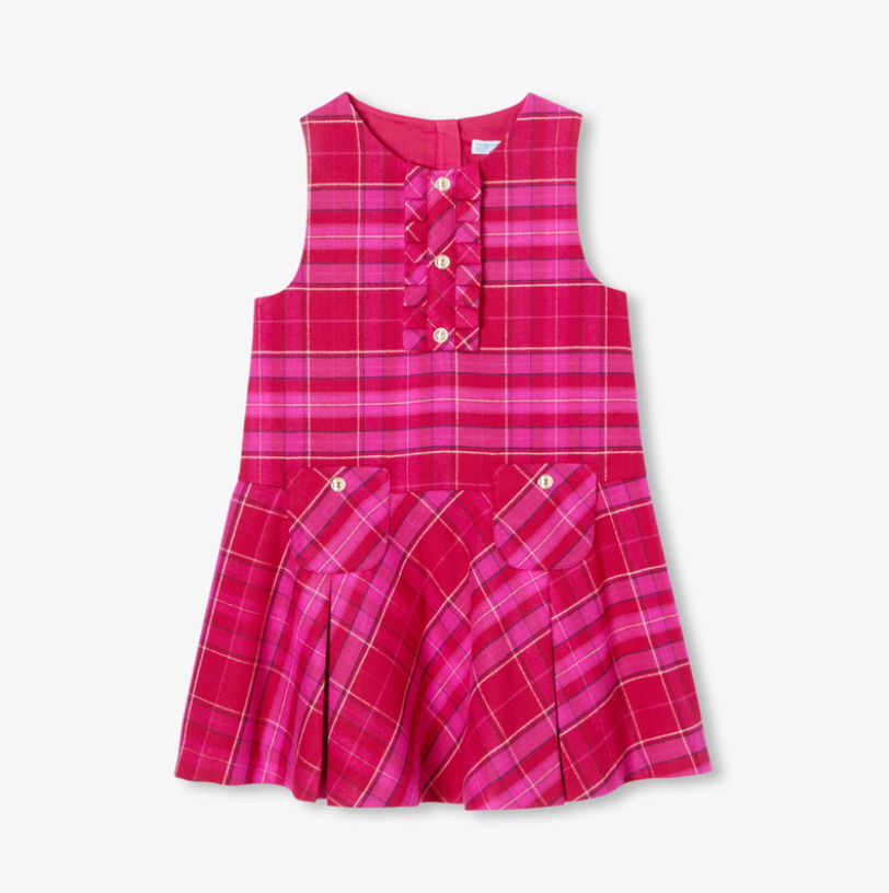 Jacadi - Vanilla Flannel Pinafore Dress
