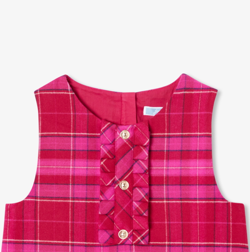 Jacadi - Vanilla Flannel Pinafore Dress