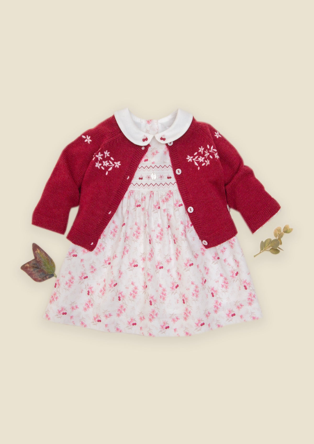 Patachou - Floral and Cherry Print Dress