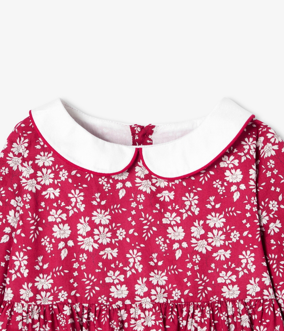 Jacadi - Robe manches longues bébé fille en tissu Octavie