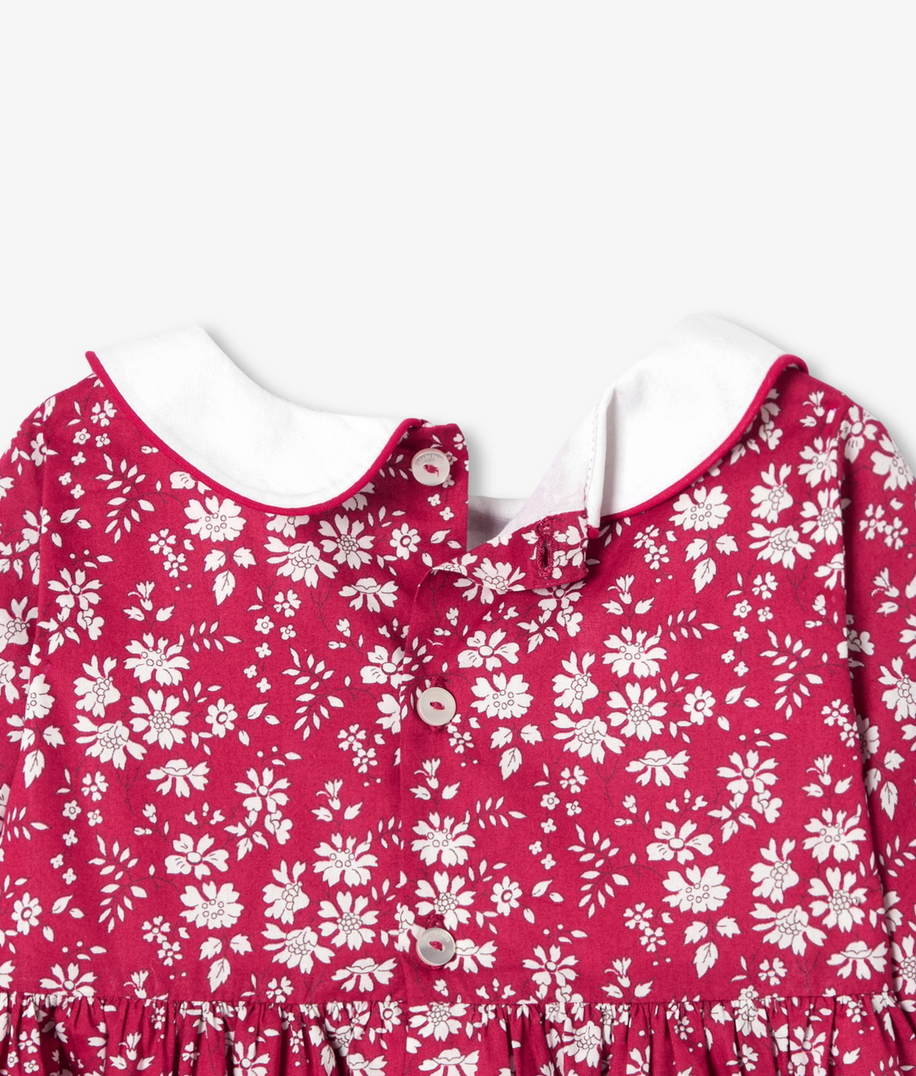 Jacadi - Robe manches longues bébé fille en tissu Octavie