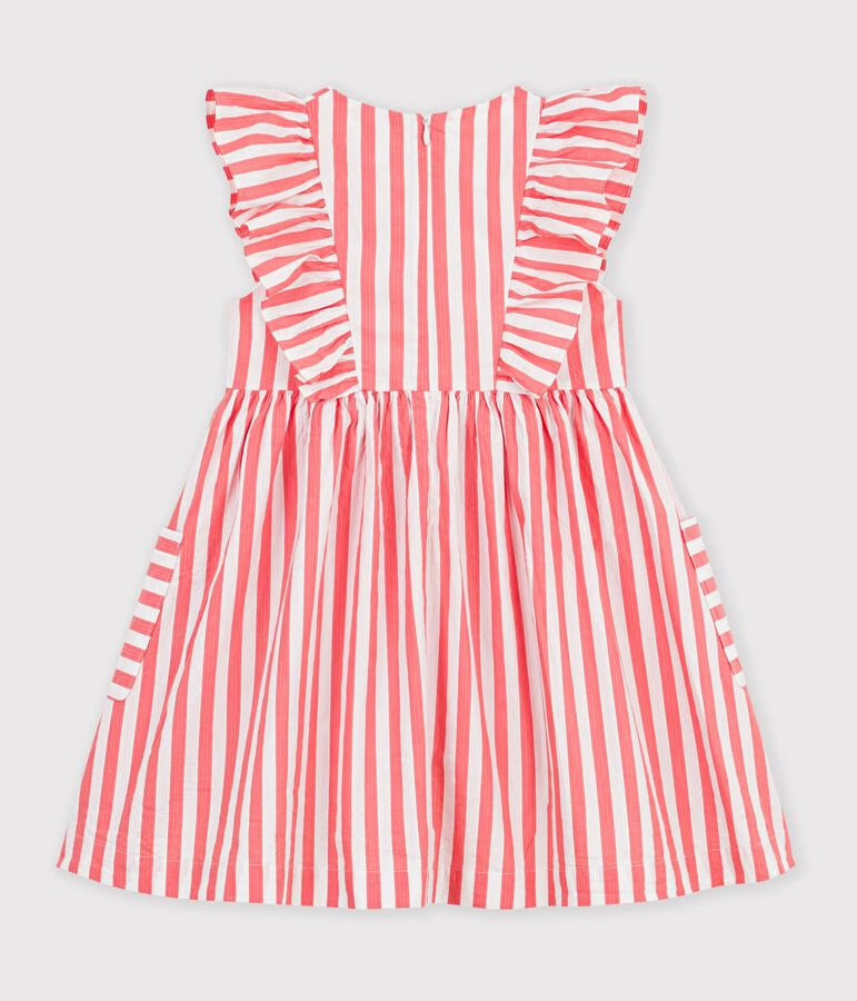 Petit Bateau - Robe sans manches enfant en coton à rayures