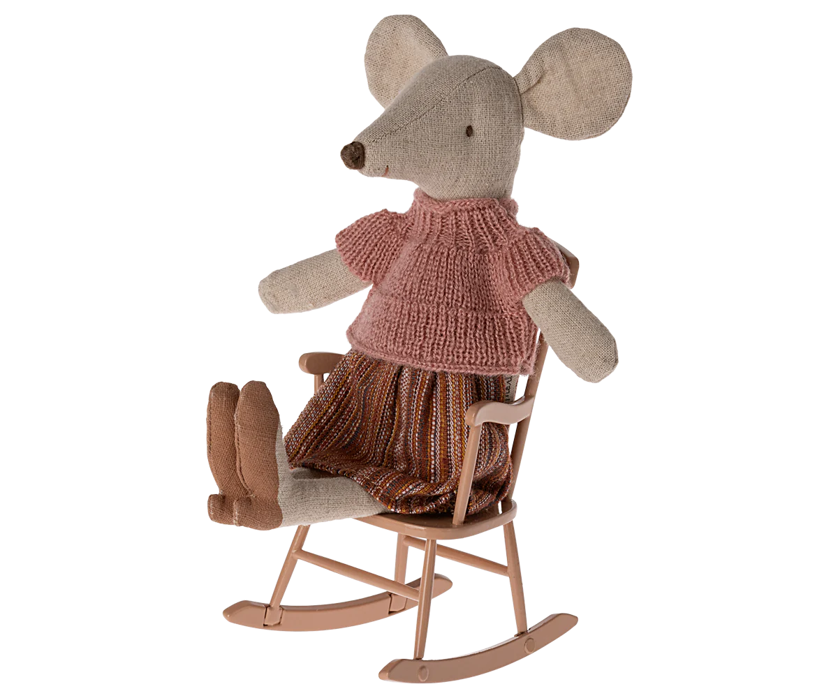 Maileg - Chaise Berçante Poudre Foncée pour Souris