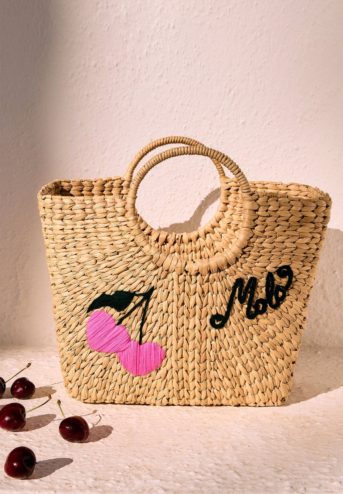 Molo - Straw Basket Beach Bag